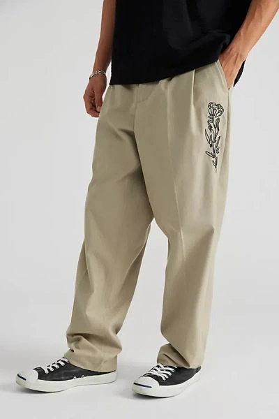 Obey Uo Exclusive Fubar Embroidered Pant In Abbey Stone, Men's At Urban Outfitters