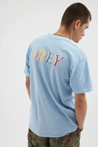 Obey Uo Exclusive Transport Tee In Blue, Men's At Urban Outfitters