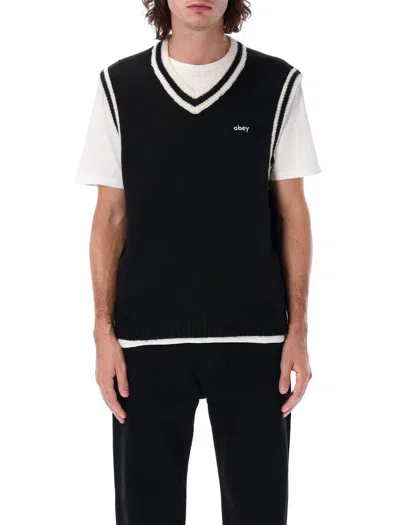 Obey Vest V-neck In Black