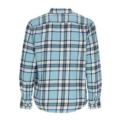 Obey Vince Woven Men's Long Sleeve Shirt L/s Artic Blue Multi