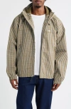 Obey Vista Oversize Plaid Hooded Canvas Jacket In Multi