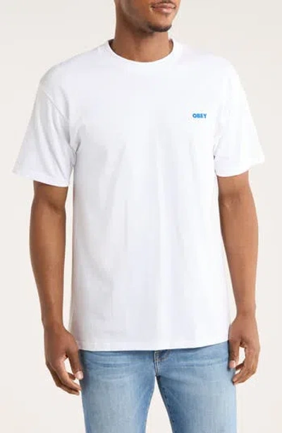 Obey Visual Studies Graphic T-shirt In White