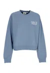Obey Womens Coronet Blue Cities Logo-embroidered Cotton-blend Sweatshirt In Coronet Blue