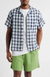 Obey Weldon Check Short Sleeve Cotton Button-up Shirt