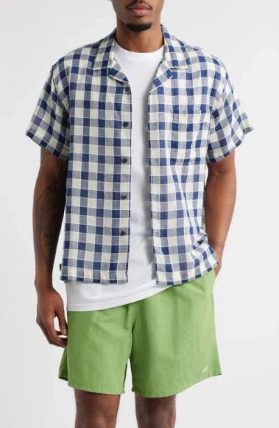 Obey Weldon Check Short Sleeve Cotton Button-up Shirt