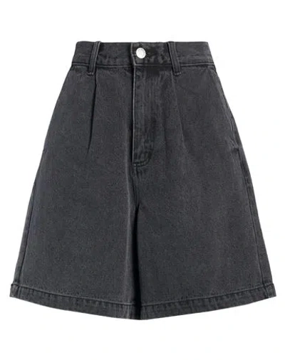 Obey Woman Denim Shorts Black Size 28 Cotton