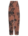 Obey Woman Pants Brown Size 25 Cotton