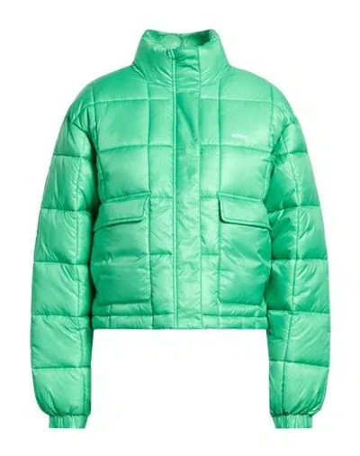 Obey Woman Puffer Green Size M Nylon