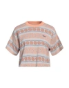 Obey Woman T-shirt Apricot Size L Cotton