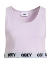 Obey Woman Top Lilac Size Xl Cotton, Elastane In Pink