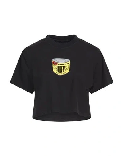 Obey Woman T-shirt Black Size Xs Cotton