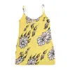 Obey Women's Flamin' Flower Dress Cyber   Yellow In Yellow