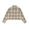 Obey Women's Long Sleeve Shirt Pia Flannel Shirt L/s Loden Frost Multi In Loden Frost Multi
