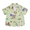 Obey Women's Short Sleeve Shirt Doodle Relaxed Shirt Aloe Gel In Aloe Gel