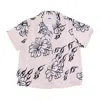Obey Women's Short Sleeve Shirt Flamin' Flowers Shirt Off White In Off White
