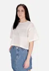 Obey Women's W Alex Mesh Top Tee Unbleached T-shirt In Unbleached