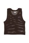 Obey Women's W Hudson Mesh Tank Java Brown In Brown