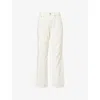 Obey Womens Everyday Slim-fit Denim Jeans Blanc In Blanc
