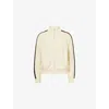 Obey Womens Frankie Track Zip-up Knitted Sweatshirt Dove Xs