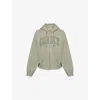 Obey Womens Shadow Collegiate Cotton Hoody In Gray