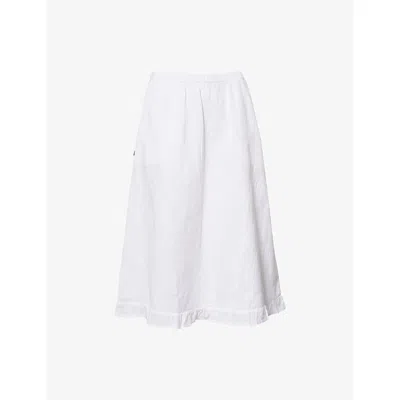Obey Womens  Manor Jacquard-pattern Cotton-blend Midi Skirt