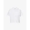 Obey Womens White Manor Jacquard-print Cotton-blend T-shirt Xs
