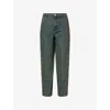 Obey Womens Yellow Tint Wash Leah Baggy Denim Jeans In Gray