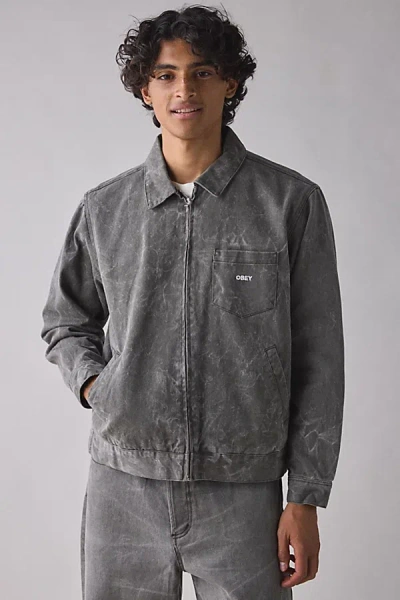 Obey Workman Zip Jacket In Black Olive, Men's At Urban Outfitters
