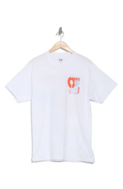 Obey World's Friendliest Cat Graphic T-shirt In White