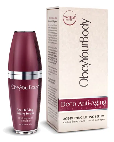 Obey Your Body 1oz Age-defying Lifting Serum In Transparent