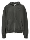 Obey Zip-up Cotton Hoodie In Gray