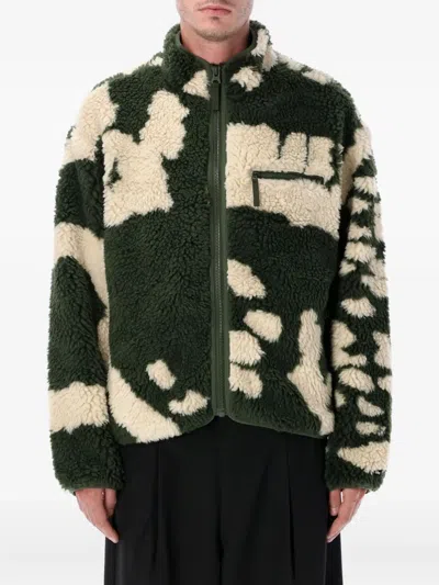 OBEY ZIP-UP PATTERNED SHERPA JACKET