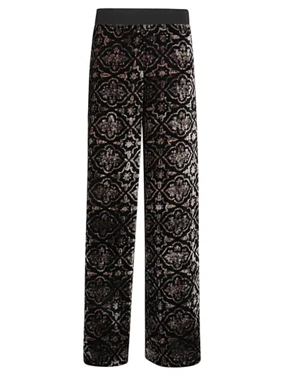 OBIDI WOMEN BLACK VELVET TROUSERS, 28 LUXURY PANTS FOR WOMEN DARVEYS