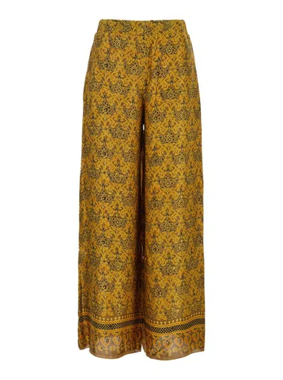 Obidi 'iris' Multicolor Pants With Wide Leg And All-over Print