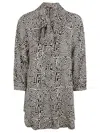 Obidi Printed Silk Shirt In Gray