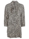 Obidi Printed Silk Shirt In Gray