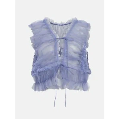 Object Alice Tulle Top In Blue