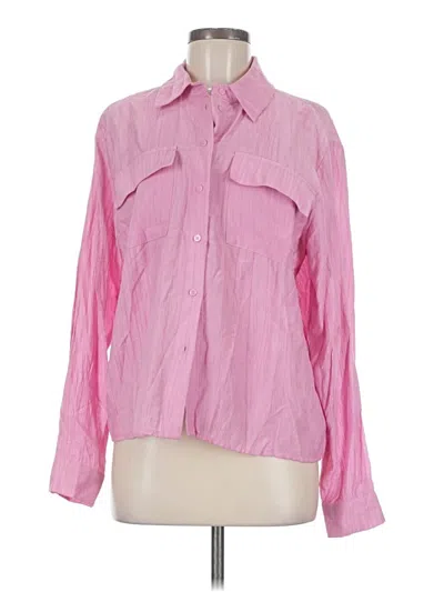 Pre-owned Object . Long Sleeve Blouse In Pink
