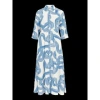 OBJECT OBJALLI SHIRT DRESS IN CLOUD DANCER WHITE AND PALACE BLUE