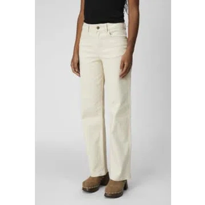 Object Sava Sandshell Twill Straight Jeans In White