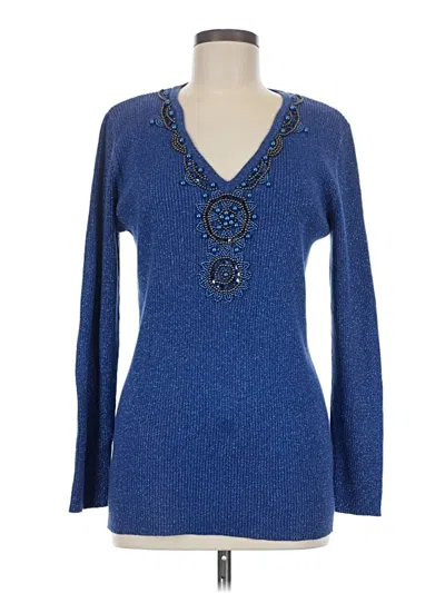 Pre-owned Objects D'art Pullover Sweater In Blue