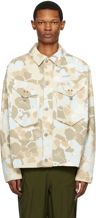 OBJECTS IV LIFE BLUE & BEIGE OBJ._002_201 DENIM JACKET