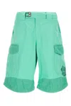 Objects Iv Life Mint Cotton Cargo Bermuda Shorts