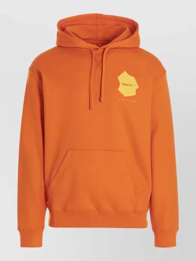 Objects Iv Life Continuity Graphic Hooded Sweater Front Pocket In Orange