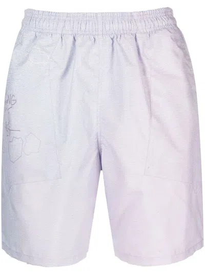 Objects Iv Life Graphic-print Shorts In Purple