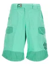 Objects Iv Life Mint Cotton Cargo Bermuda Shorts In Green