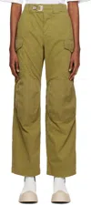 Objects Iv Life Khaki Stamped Cargo Pants In Khaki Green