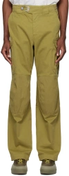 Objects Iv Life Khaki Stamped Cargo Pants In Khaki Green