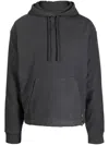Objects Iv Life Logo-plaque Drawstring Hoodie In Grey