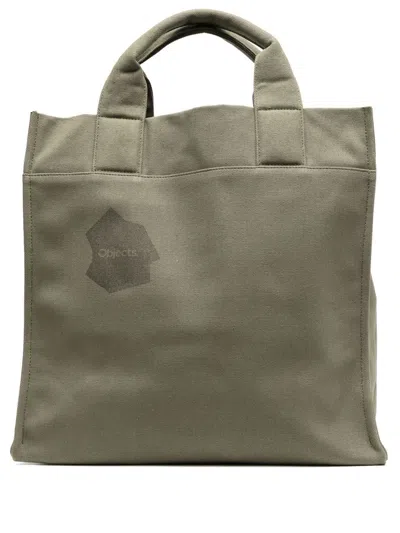 Objects Iv Life Logo-print Canvas Tote Bag In Green